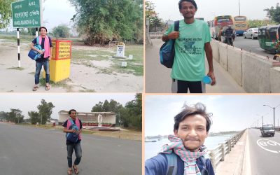 মহেশখালীর রাকিবের টেকনাফ থেকে তেঁতুলিয়া পদযাত্রা